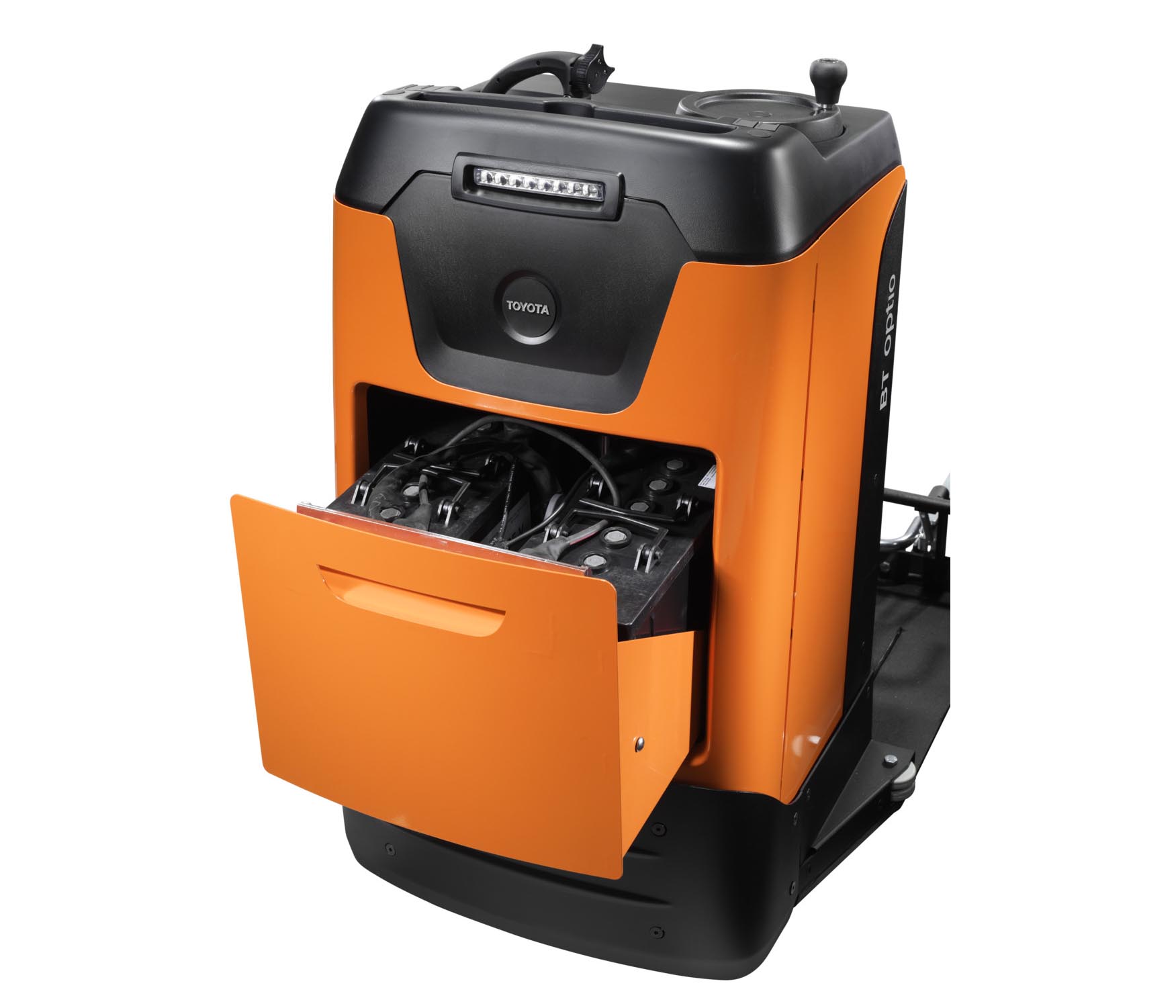 Přístup k baterii nízkoúrovňového vychystávacího vozíku Toyota