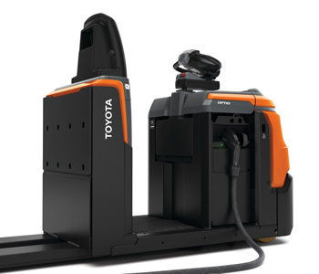 Nízkoúrovňový vychystávací vozík Toyota s li-ionovým nabíjením