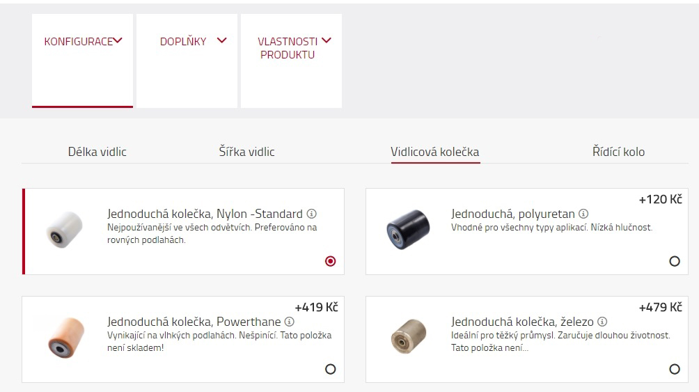 Vyberte svůj vozík a doplňky